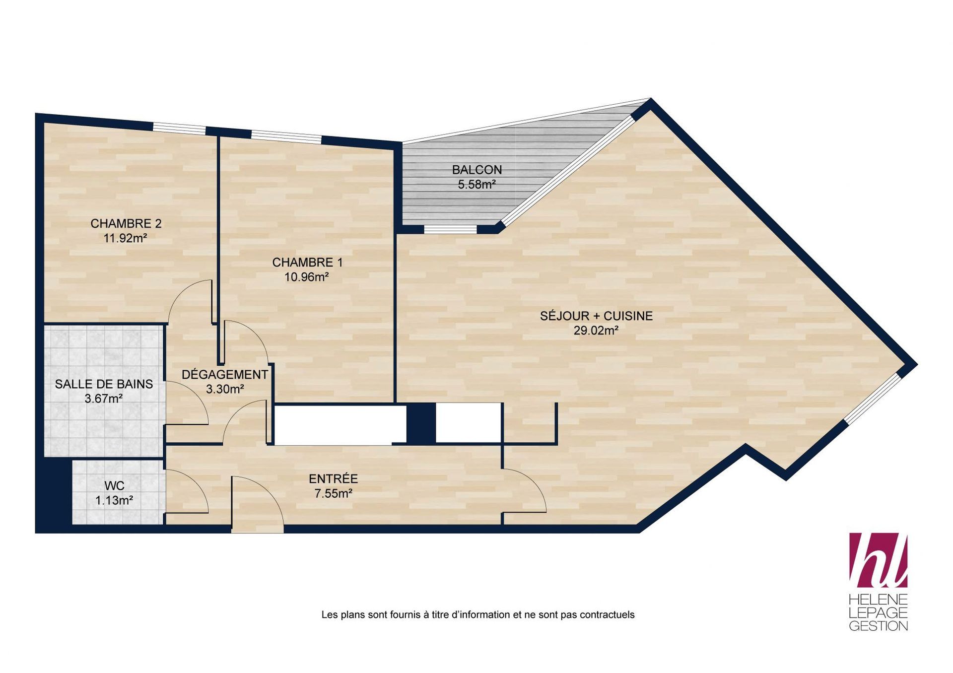 Très beau T3 de 68m² – Avec balcon à Argenteuil