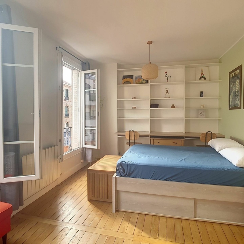 Cosy et traversant T2 de 37m² – Lumineux avec vue dégagée à Montreuil