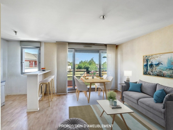 Moderne T2 de 46m² – Balcon et vue dégagée à Chelles