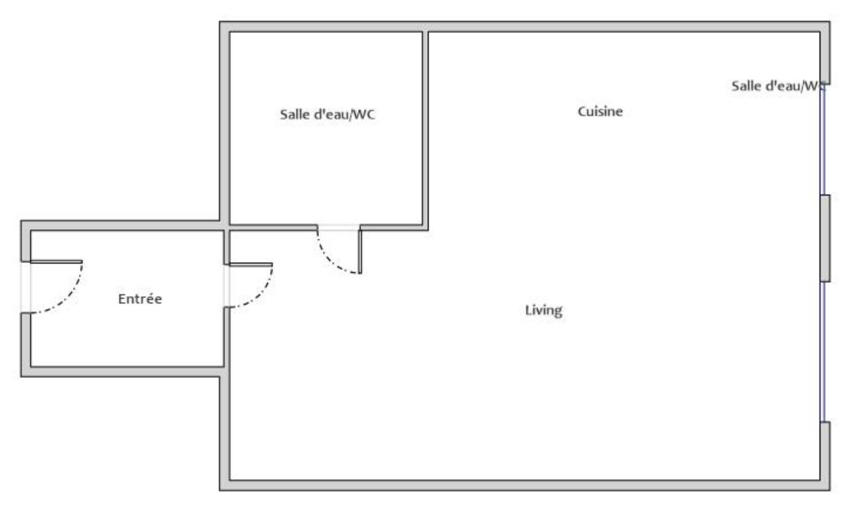 Agréable studio de 18m² – Dernier étage lumineux dans le 19ème