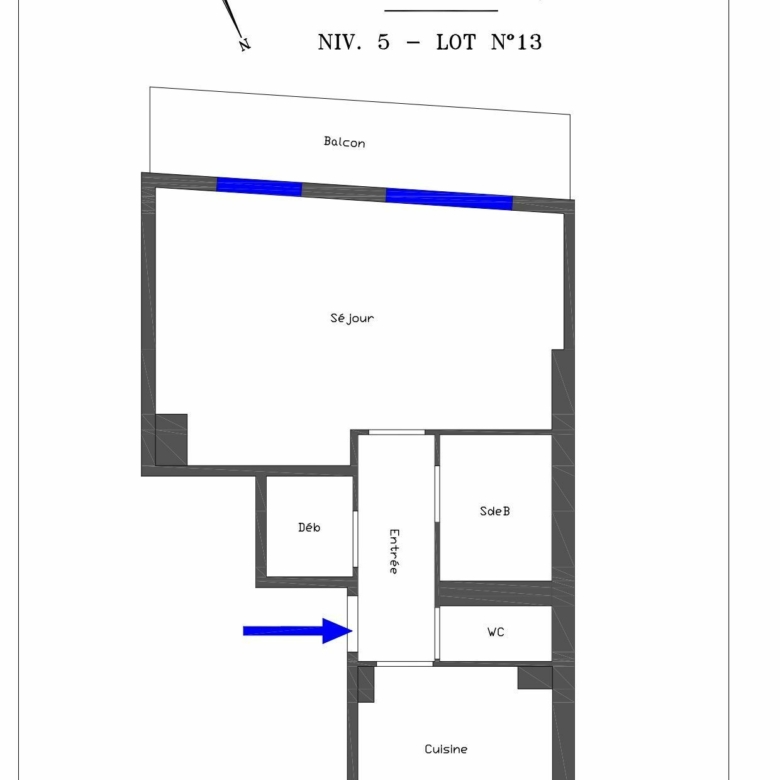 Lumineux studio de 35m² – Balcon avec vue dégagée dans le 15ème