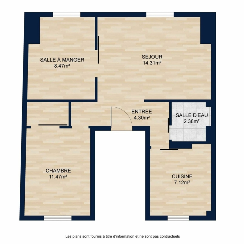 Moderne T2 de 48m² – Calme et bien agencé à Fontenay sous bois