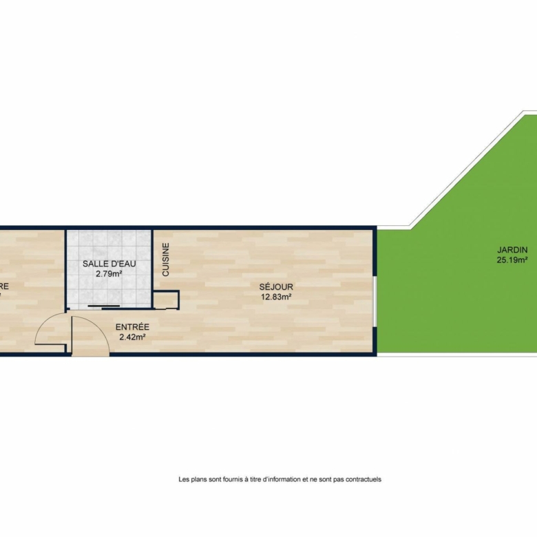 Moderne T2 de 27m² – Avec jardin privatif à Montreuil