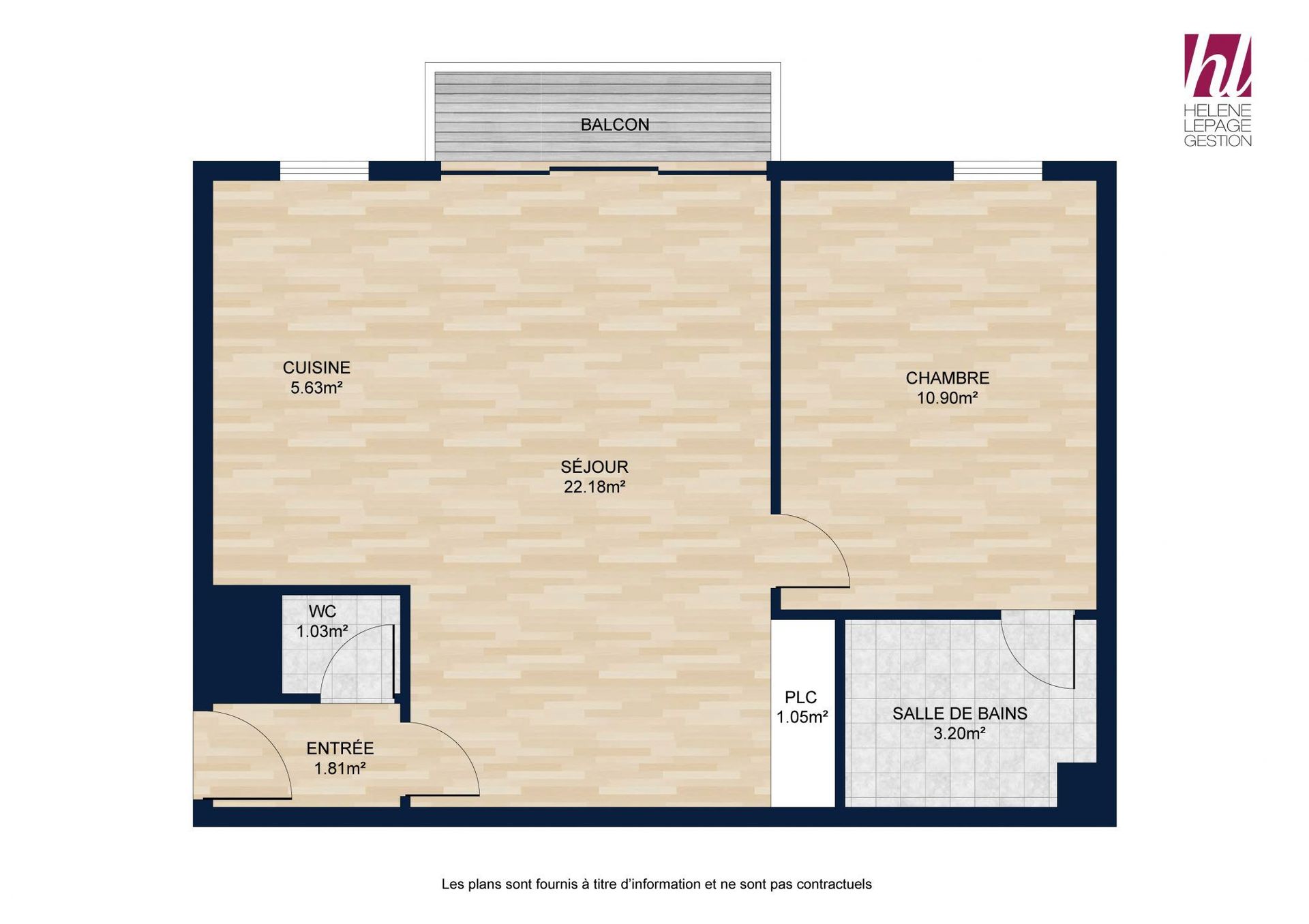 Moderne T2 de 46m² – Balcon et vue dégagée à Chelles