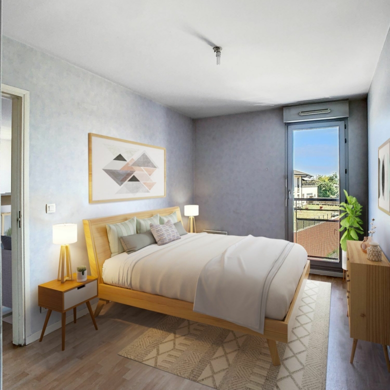 Moderne T2 de 46m² – Balcon et vue dégagée à Chelles