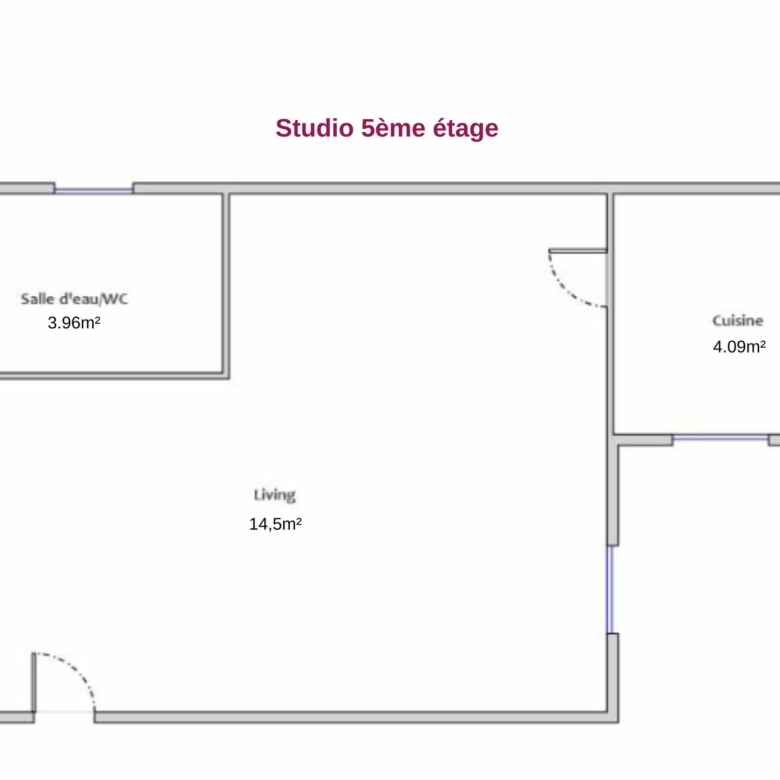 À louer – Studio lumineux avec cuisine séparée à deux pas du parc des Buttes Chaumont