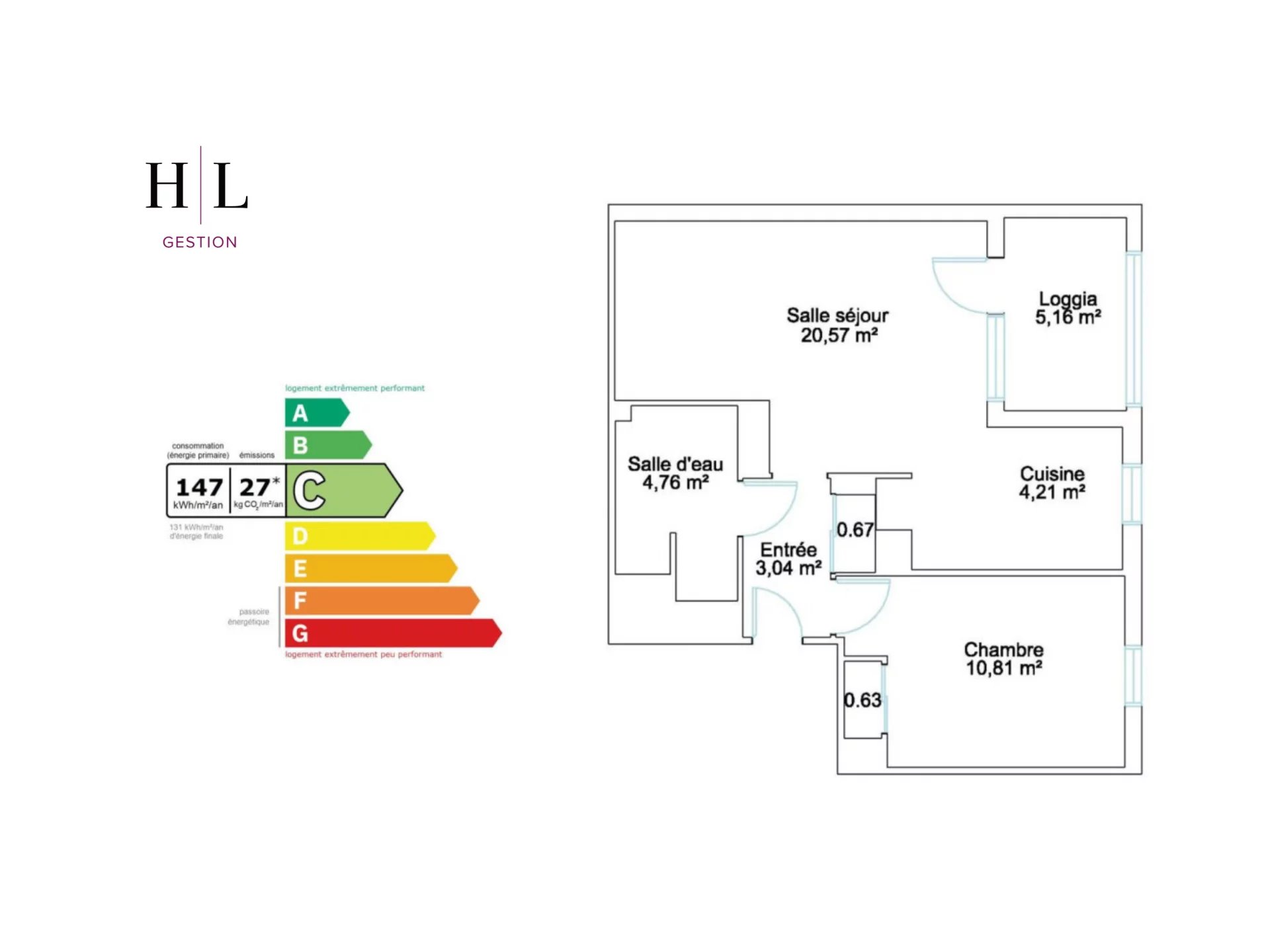 Appartement T2 moderne – 50 m² – Montreuil – Dernier étage avec loggia